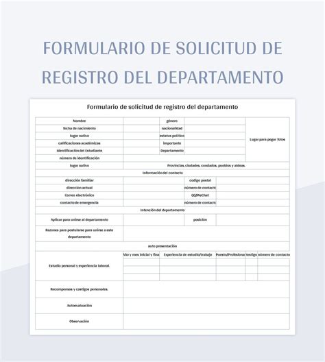 Plantilla De Excel Excelente Formulario De Registro De Solicitud De