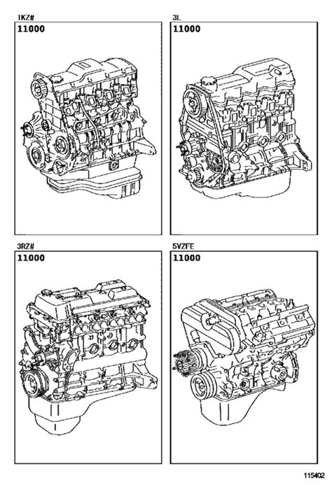 Partial Engine Assembly For 1999 2004 Toyota LAND CRUISER PRADO RZJ95