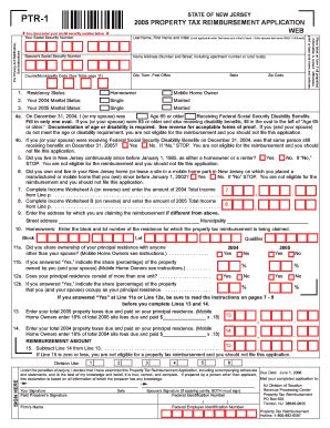 Form Ptr Property Tax Reimbursement Application State