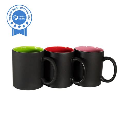 Taza Mágica Negra Color Interno 11 Oz Sublione Venta de Productos