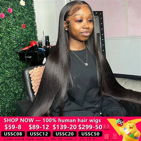 13x4 Bone Straight Lace Front Wig 30 40 Inch Lace Front Human Hair Wigs