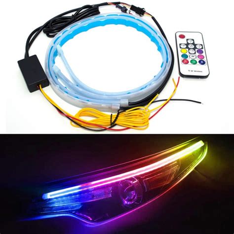 Tiras Led Drl Externa Rgb Ambar Secuencial Con Control Meses Sin