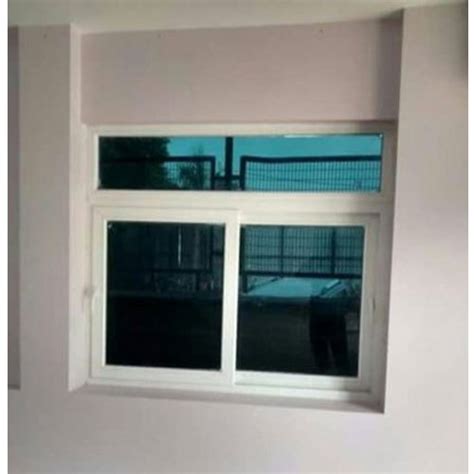 White Residential UPVC Sliding Window Glass Thickness 5mm At Rs 450