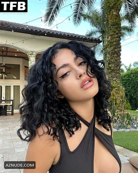 Malu Trevejo Sexy Poses Showing Off Her Hot Tits In A Black One Piece