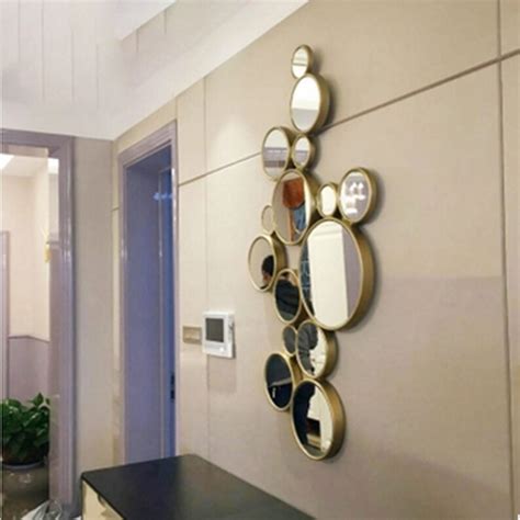 Multi Circle Wall Mirror Gold For Wall Decor Entryways Etsy