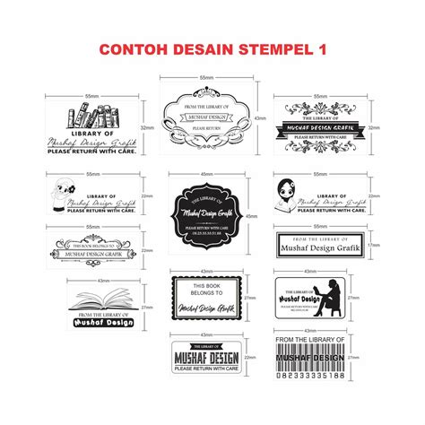 Detail Stempel Buku Perpustakaan Koleksi Nomer