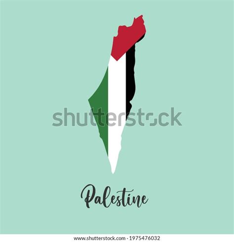 Palestine Flag On Their Map Stock Vector (Royalty Free) 1975476032 | Shutterstock