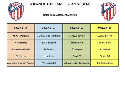 Actualit Tournoi U Ce Samedi Mai Club Football Athletic Club