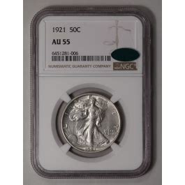 1921 Walking Liberty Half Dollar 50C NGC AU55 CAC