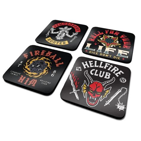 Mirax Hobbies SMARTCIBLE SET POSAVASOS STRANGER THINGS 4 HELLFIRE CLUB