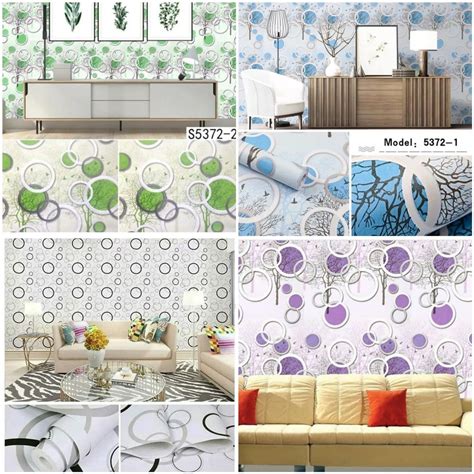 Jual Wallpaper Stiker Dinding Per Meter Motif Polkadot Walpaper Dinding