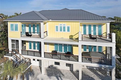 Three Story Coastal Contemporary Home Plan With 2 Story Great Room