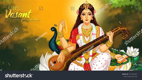 Banner Basant Basant Panchami Creative Deity Devi Devotion