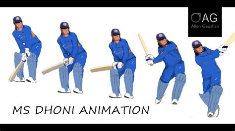 Ms Dhoni Animation Video Time Lapse 7 Minutes Msd Super Sixer