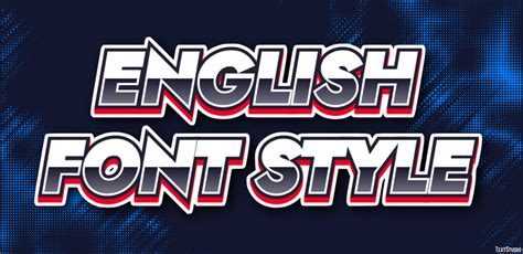 English Font Style Text Effect and Logo Design Font