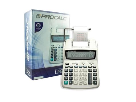 Calculadora De Mesa Procalc LP25 Bobina 12 Digitos Branca