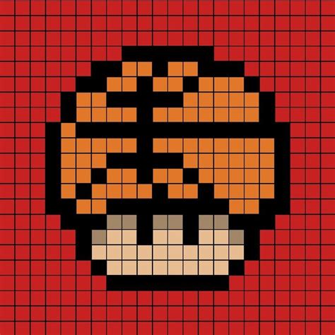 Basketball Mushroom Pixel Art Punto De Cruz De Marvel Punto De Cruz