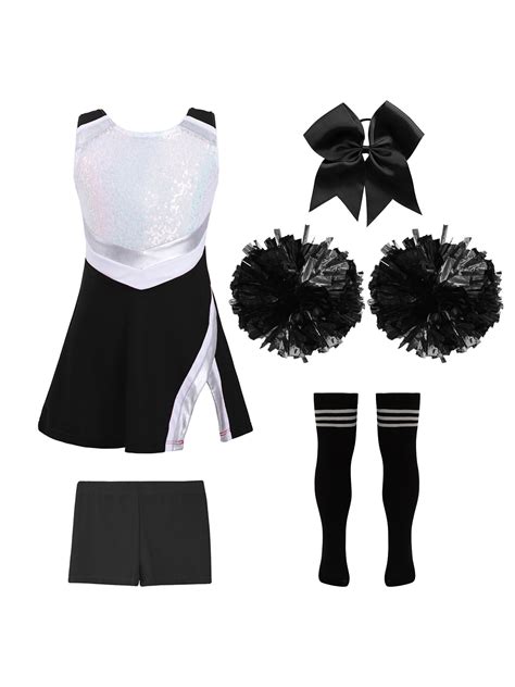 Fldy Kids Cheer Leader Costumes High School Girls Cheerleading Uniforms ...