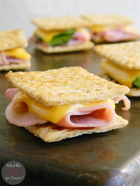 Ham And Cheese Mini Cracker Sandwiches Recipe Ham And Cheese