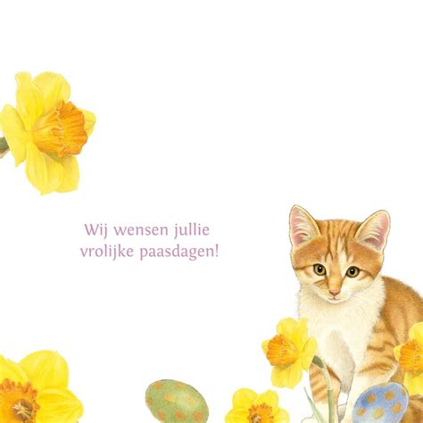 Paaskaart Met Vrolijke Kittens Tussen De Kaartje2go