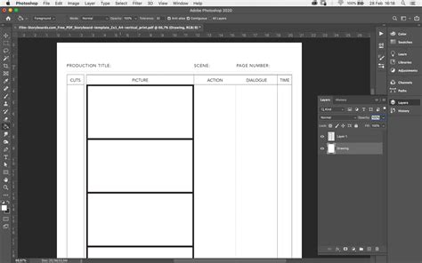 Storyboard Template Psd Analisis