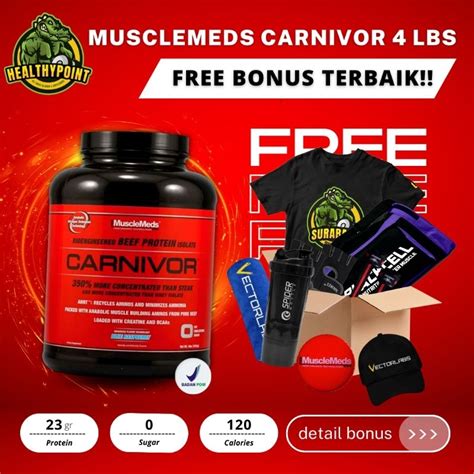 Jual Musclemeds Carnivor Beef Whey Protein Isolate 4 Lbs Shopee Indonesia