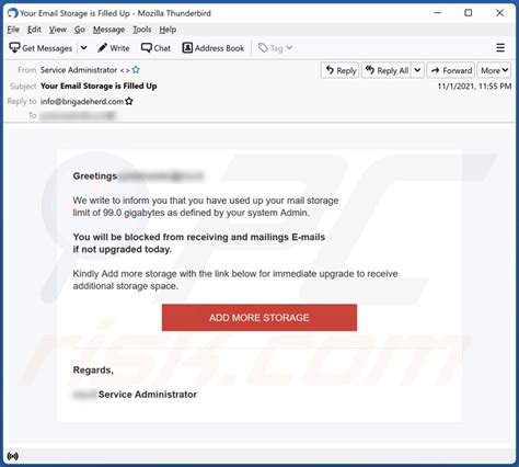 You Have Used Up Your Mail Storage Email Scam Verwijdering En Herstel