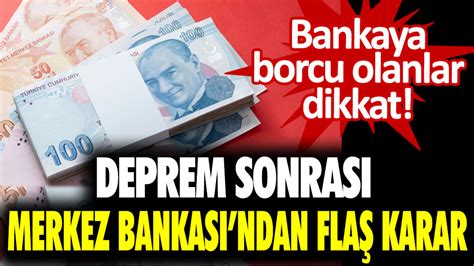 Banka borcu olanlar dikkat Merkez bankası vadesi gelmiş kredilerde