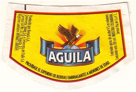 Etiquetas De Cervezas Y Maltas Colombianas Aguila