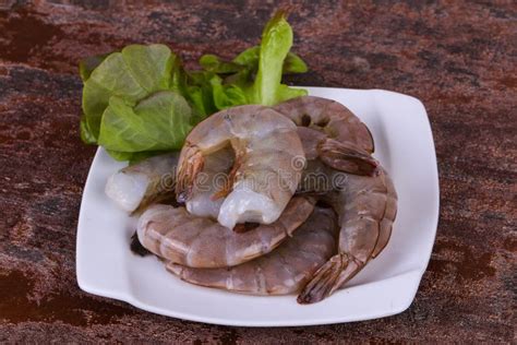 Gambas Crudas Preparadas Para Cocinar Foto De Archivo Imagen De