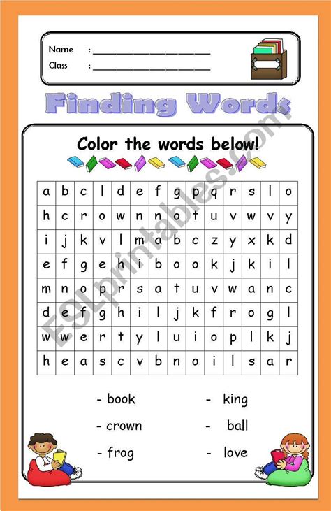 Finding Words Esl Worksheet By Chibimarukochan8