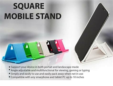 Plastic Square Mobile Stand For Smartphone Mobile Tablet Holder Size