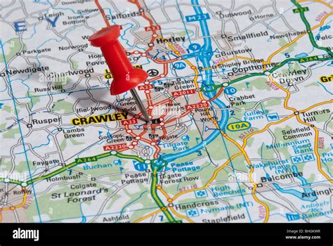 Crawley map hi-res stock photography and images - Alamy