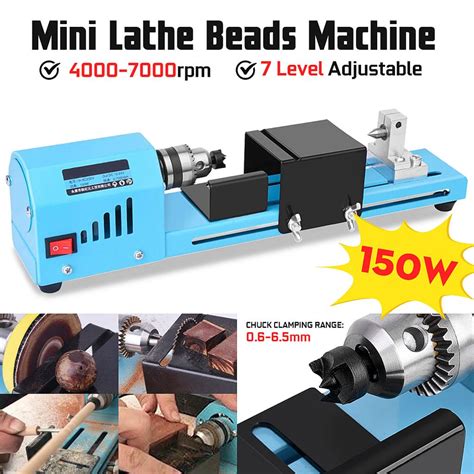 Buy W Dc V Mini Lathe Beads Machine Woodworking Diy Drill