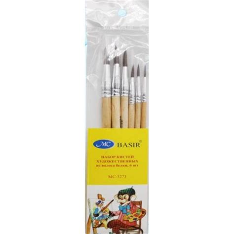 Кисти набор Miraculous 6шт. белка,пони (№1,2,3,4,5,6.) 1шт. - Набор ...