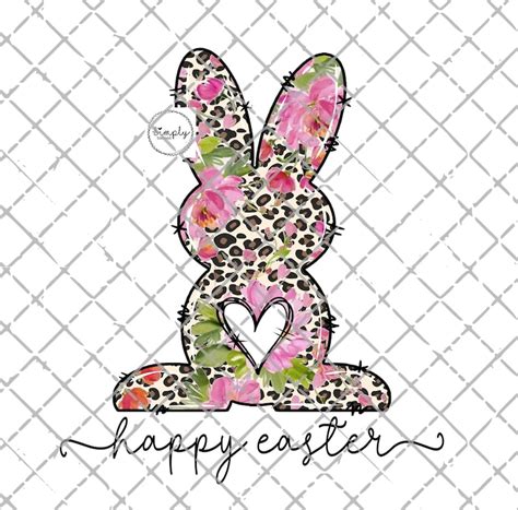 Easter Png Leopard Easter Bunny Png Happy Easter Sublimation Etsy