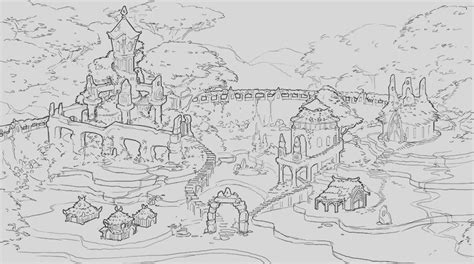 Slavic/Elven city concept art on Behance