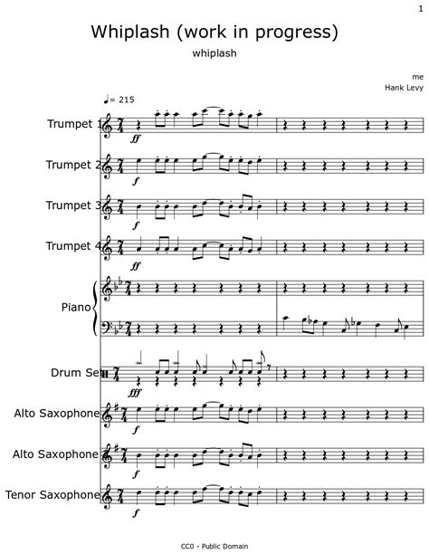 whiplash movie sheet music 6