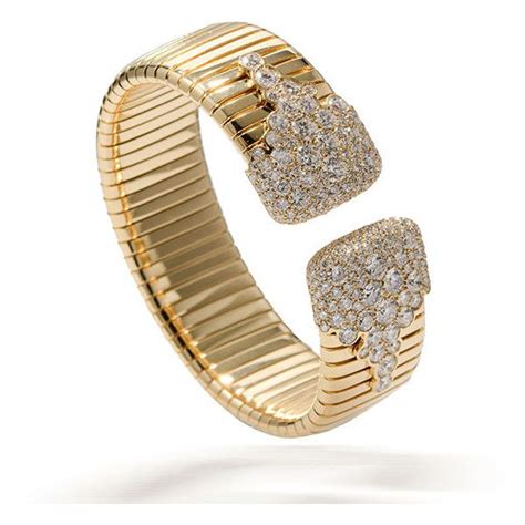 Yellow Gold Wide Diamond Cuff Bracelet Idr Liked On