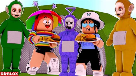 ROUBANDO COMIDA DOS TELETUBBIES NO ROBLOX Hungry Tubbies YouTube