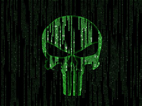 Matrix meets Punisher | Hacker wallpaper, Skull wallpaper, Punisher