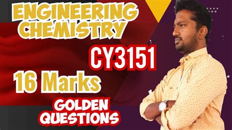 Cy Engineering Chemistry Important Questions Marks