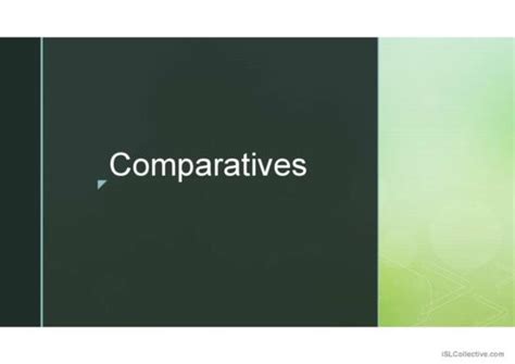 Comparatives English Esl Powerpoints