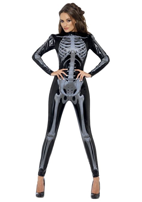 Women's X-Ray Skeleton Jumpsuit Costume