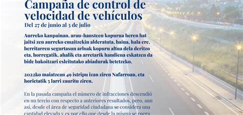 Campaña de control de velocidad Ayuntamiento de Zizur Mayor