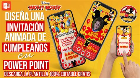 DiseÑa Una InvitaciÓn Animada Para CumpleaÑos Infantil En Power Point Plantilla Gratis🎊 🎉🎂