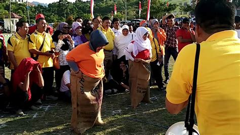 Lomba Balap Lari Karung Pemprov Sulbar Sangat Lucu Funny YouTube