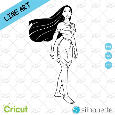 Princess Pocahontas Svg Pocahontas Clipart Native Princess Etsy