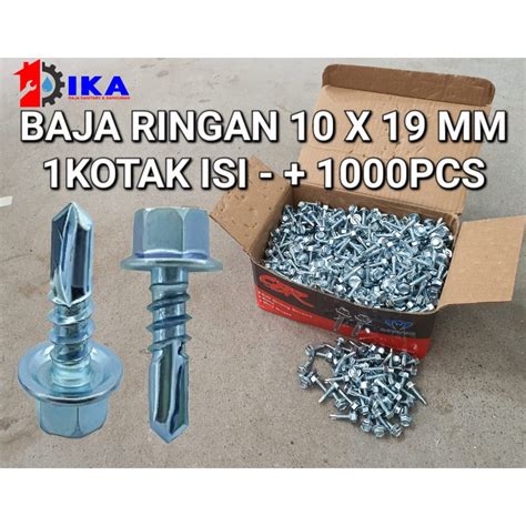 Jual CHEKOUT Baut Baja Ringan 10 X 19 MM 1 Dus High Quality