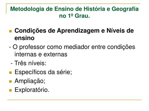 Ppt Metodologia Do Ensino De Hist Ria E Geografia Powerpoint